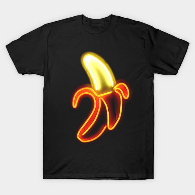 Neon Banana T-Shirt by lavdog